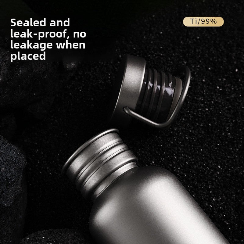 Pure titanium sports water bottle