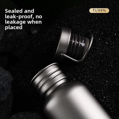 Pure titanium sports water bottle