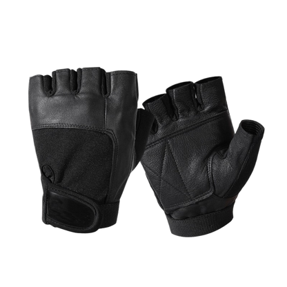 Sheepskin fitness weightlifting half-finger gloves