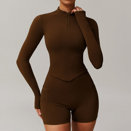 Womens Quick-Dry Fitness Zip-Up Jacket