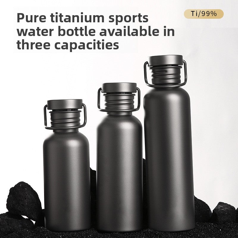 Pure titanium sports water bottle
