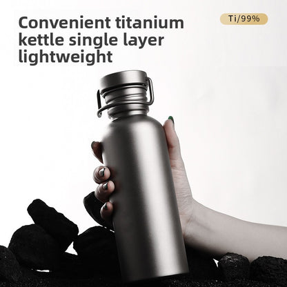 Pure titanium sports water bottle